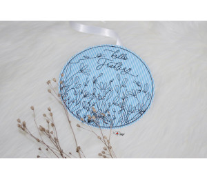 Stickdatei - Blumenwiese Kreis Doodle 2